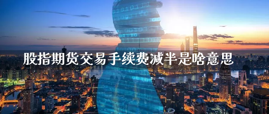 股指期货交易手续费减半是啥意思_期货直播室_第1张_51期货直播网 股指期货交易手续费减半是啥意思_https://www.51pinbao.com_期货直播室_第1张