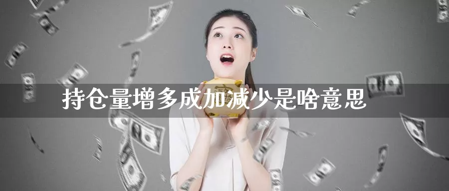 持仓量增多成加减少是啥意思_https://www.51pinbao.com_恒指直播室_第1张